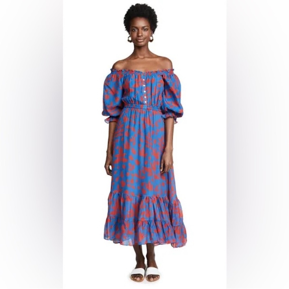 Carolina K Blue Alexa Maxi Dress Size Small